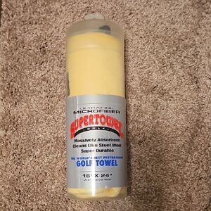 Yellow Microfiber Golf Towel